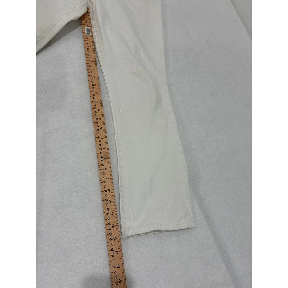 J.Crew Toothpick Jeans White Slim Fit Denim Pants Women‎ Size 27 Mid Rise 29861